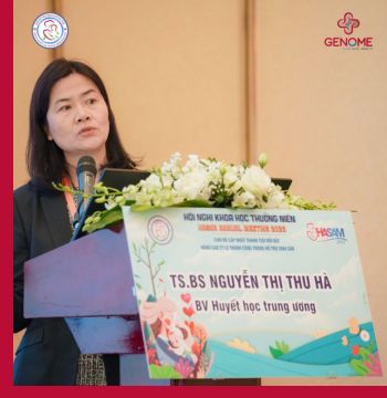 PGS.TS Nguyễn Thị Thu Hà báo cáo tại hội nghị HASAM 2023 với chủ đề: “Giải quyết gánh nặng Thalassemia tại Việt Nam - Chủ động phòng tránh từ bố mẹ”