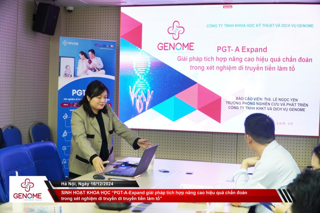 Ths.Lê Ngọc Yến tại buổi sinh hoạt khoa học tại Bệnh viện Nam học & Hiếm muộn Hà Nội