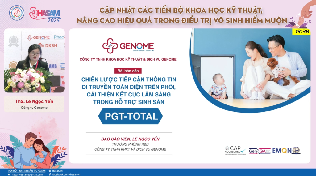 Bài báo cáo: “PGT-Total: Tiếp cận thông tin di truyền toàn diện trên phôi, hướng tới cải thiện kết cục lâm sàng trong xét nghiệm di truyền tiền làm tổ”