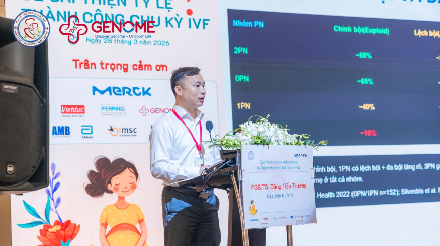 “Tối ưu hóa PGT-A và niPGT nhằm cải thiện tỷ lệ thành công IVF” Báo cáo của PGS.TS.BS Đặng Tiến Trường tại Hội thảo khoa học HASAR