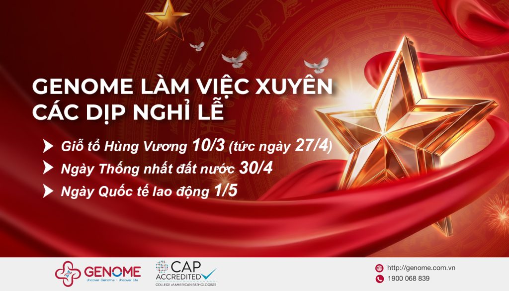 Genome thông báo lịch làm dịp nghỉ lễ Giỗ tổ Hùng vương, Nghỉ lễ 30/4-1/5