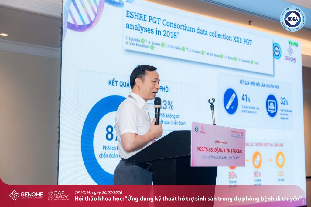PGS.TS.BS Đặng Tiến Trường báo cáo tại Hội thảo 