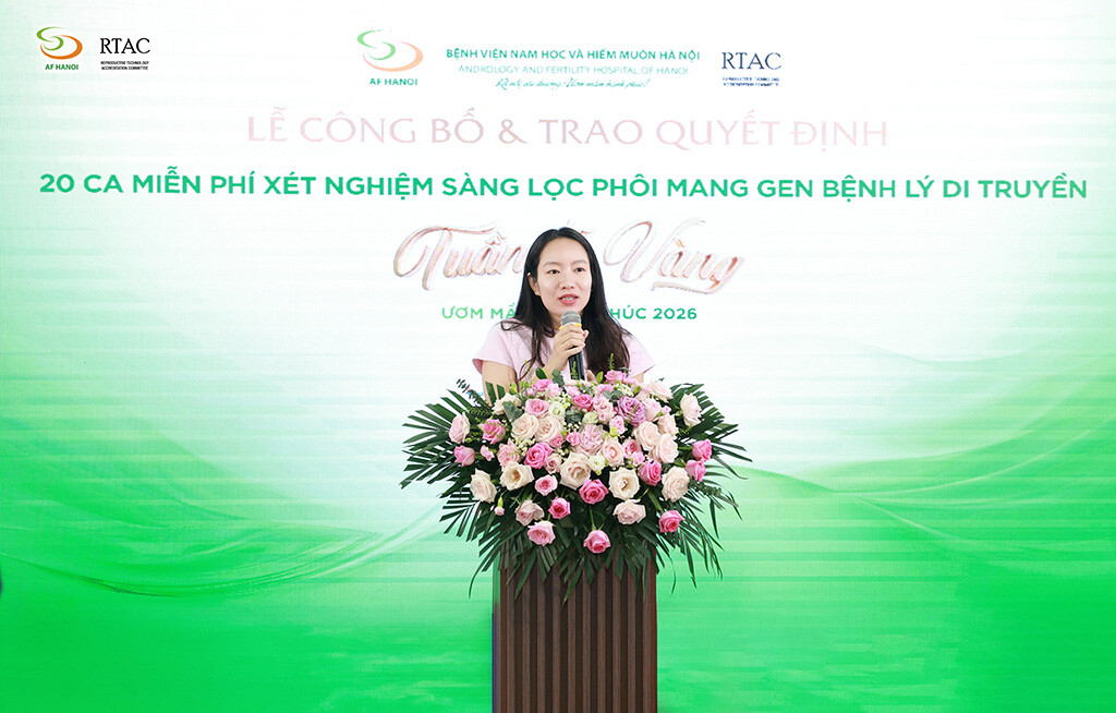 BV Nam học và Hiếm muộn HN: Công bố danh sách 25 ca xét nghiệm phôi bệnh lý di truyền