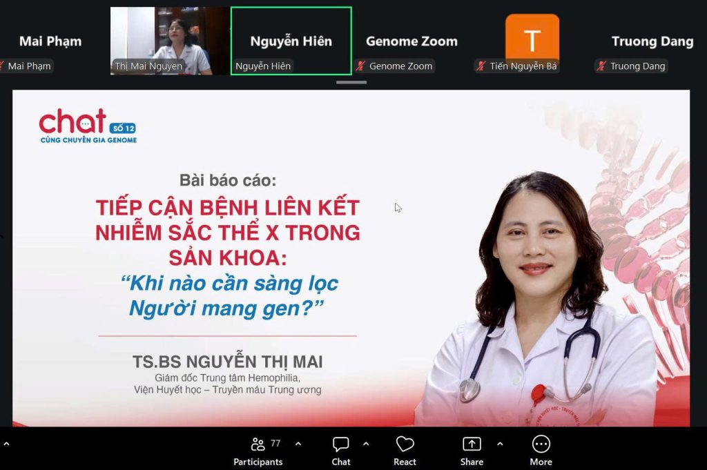 Hơn 100 Đại biểu chuyên gia, bác sĩ sản khoa, hỗ trợ sinh sản tham gia Chat cùng chuyên gia Genome số 12